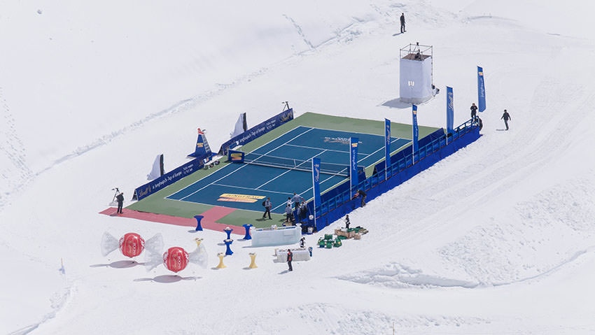 Sports floor at more than 3.400 metres altitude
