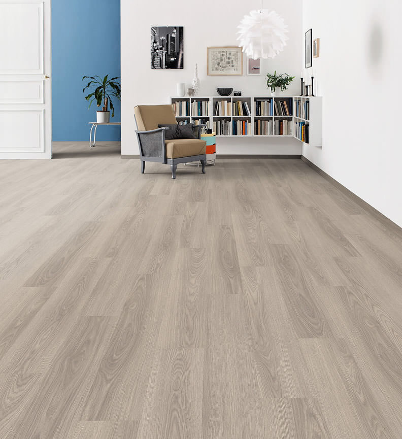 Laminat T100 LA Eiche hellgrau  QV 