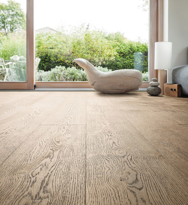 Parkett LA Plaza 4V Eiche tabakgrau Sauvage stark struk  Int01